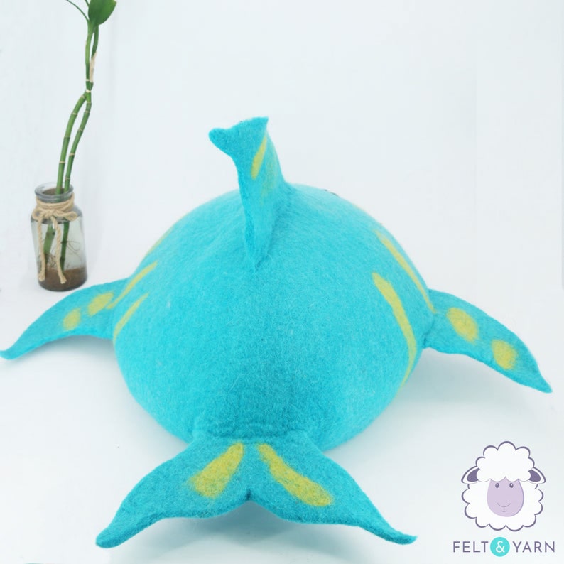 75cm Wool Felt Shark Cat Cave | Felted Cozy Cat Bed | Kitty Bed | Felt Cat House | Fair Trade | 100% Wool and Handmade