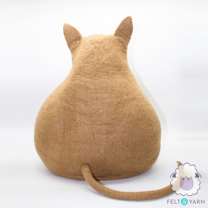 45cm Kitty Cat Cave, Wool Felt Premium Cat Bed House, Kitty Bed Handmade Cocoon