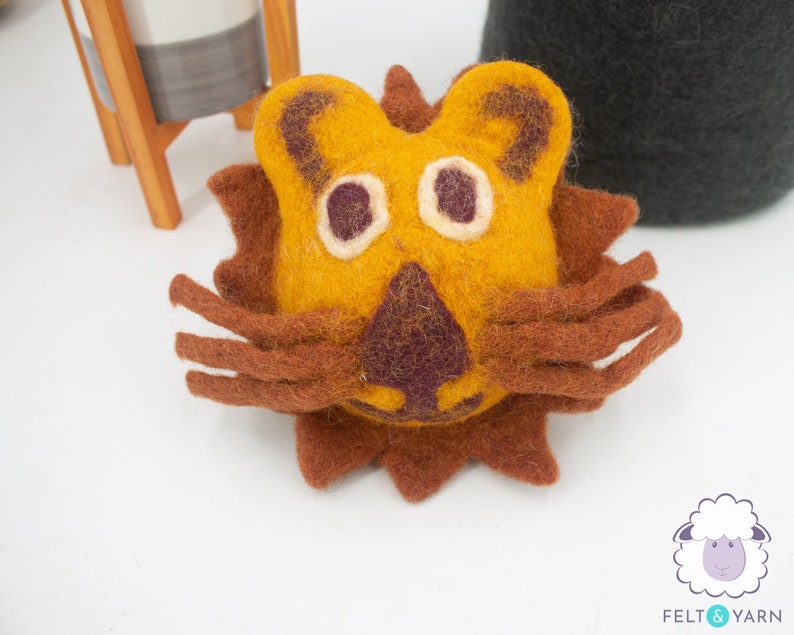 Eco-Friendly Handmade Engaging Felt Dog Toys Collection | Fetch Felt Dog Toy | Funny Animal Head Dog Toys