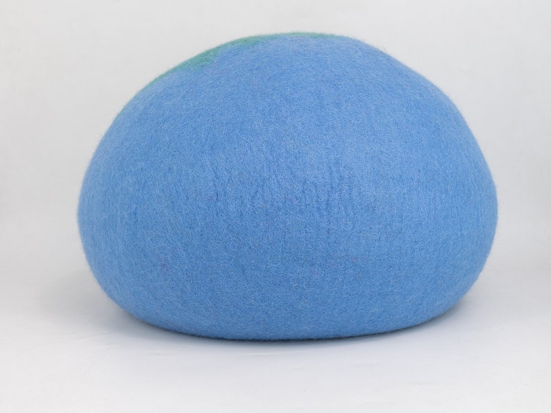 50cm Large Wool Felt Gradient Cat Bed House, Wool Handmade Cat Cave: Certified Fair Trade and 100% Handmade