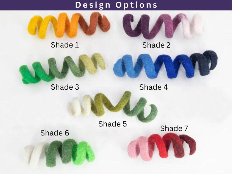 Wool Felt Fetch Cat Toy in Multicolor Shades | Gradient Spiral Play Toys for Cat | Curly Roll Interactive Cat Toys