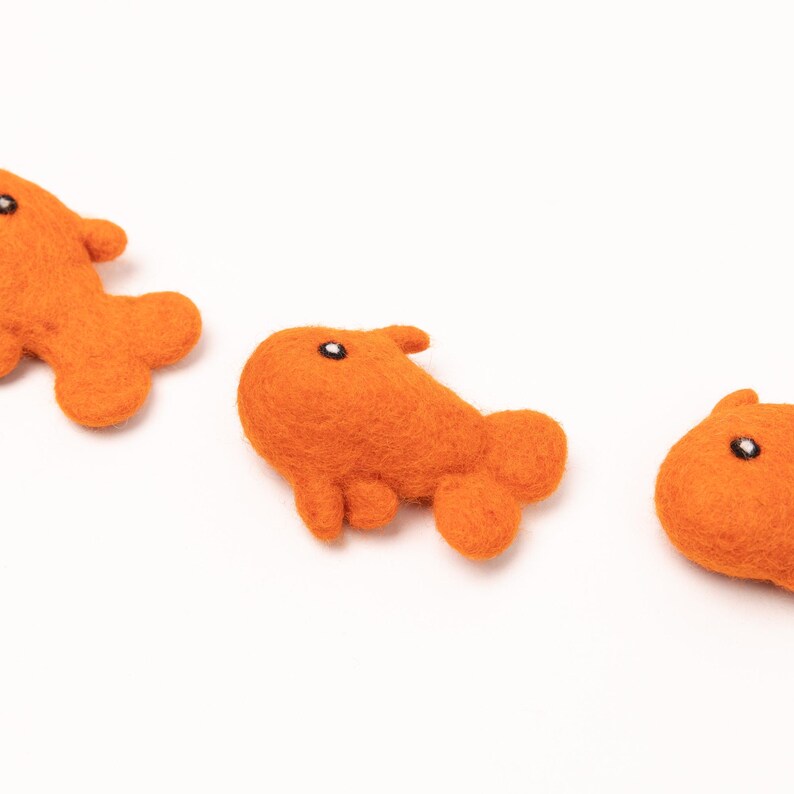 Handcrafted Wool Felt Fish | Felted Wool Cat Toy | Natural Cat Toy | Pretend Play Toys | Educational Felt Toys
