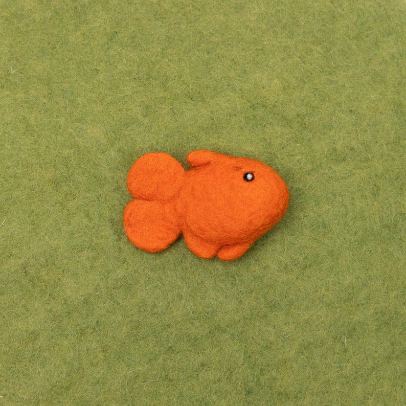 Handcrafted Wool Felt Fish | Felted Wool Cat Toy | Natural Cat Toy | Pretend Play Toys | Educational Felt Toys