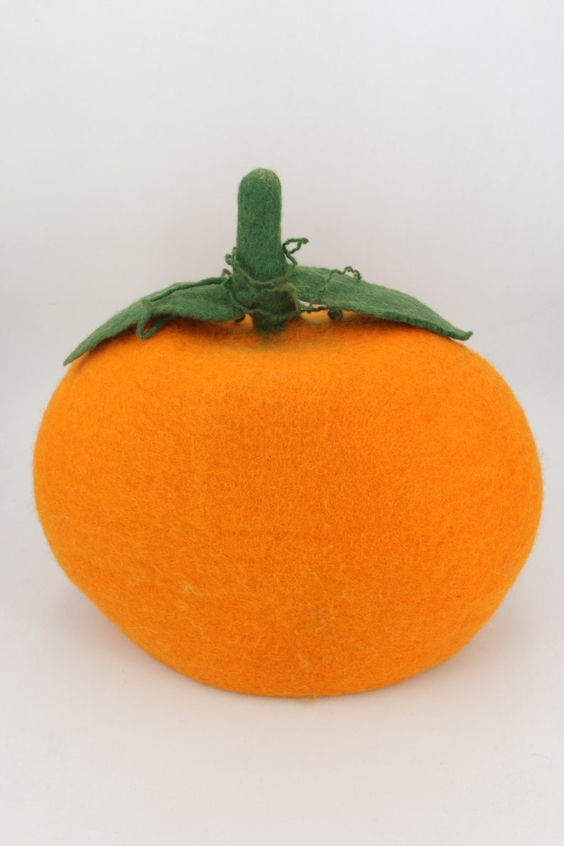 50cm Wool Pumpkin Cat Cave House, Felt Kitty Cocoon, Handmade Pet Bed, Wool Felt Cat Cave Bed, Handmade Cat House, Free Shipping