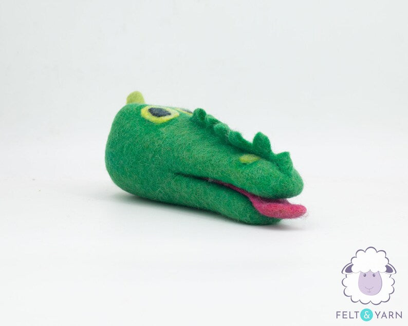 Wool Felt Alligator Head Pet Toy | Handmade Dog Chew Toy | Eco-Friendly and Durable Dog Toys | Gift for Pets
