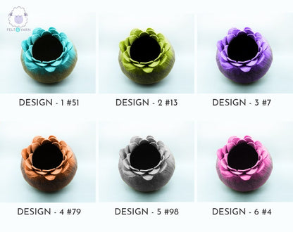 50cm Cat Bed | Flower Cat Bed | Flower Cat Cave | Felt Cat House | Floral Cat House | Woolen Cat House | Felt Cat Cave | Cute Cat House