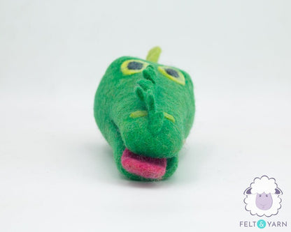 Wool Felt Alligator Head Pet Toy | Handmade Dog Chew Toy | Eco-Friendly and Durable Dog Toys | Gift for Pets