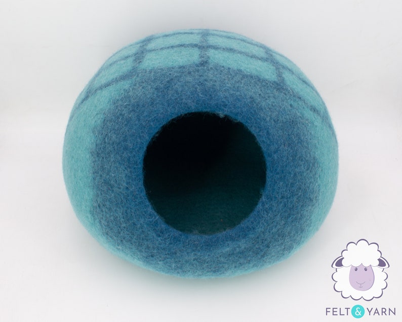 50cm Wool Felt Layer Cat Bed Cave, Handmade Wool Cat Cocoon House