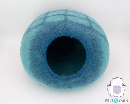 50cm Wool Felt Layer Cat Bed Cave, Handmade Wool Cat Cocoon House