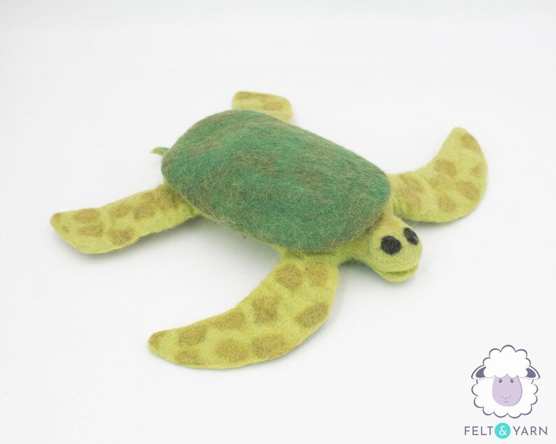 Wool Felted Tortoise Dog Toy | Aquatic Animals Fetch Play Toys | Chew Toy for Adult Dogs | Handmade Turtle Gift for Dogs