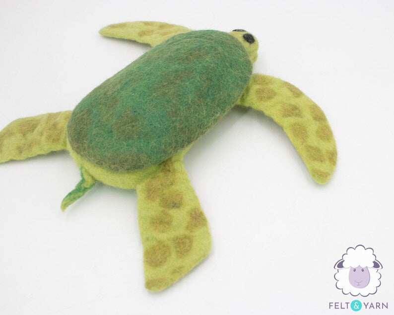 Wool Felted Tortoise Dog Toy | Aquatic Animals Fetch Play Toys | Chew Toy for Adult Dogs | Handmade Turtle Gift for Dogs