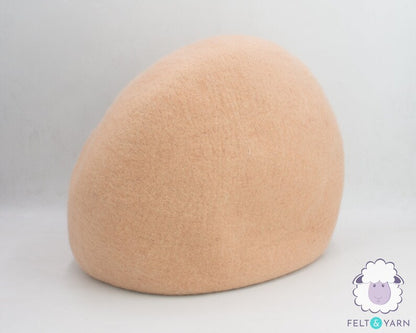 Wool Felt Peach Color Cat Cave | Hand Felted Cat Bed | Gift for Cat Lovers | Wool Pet House | Cozy Cat Cocoon