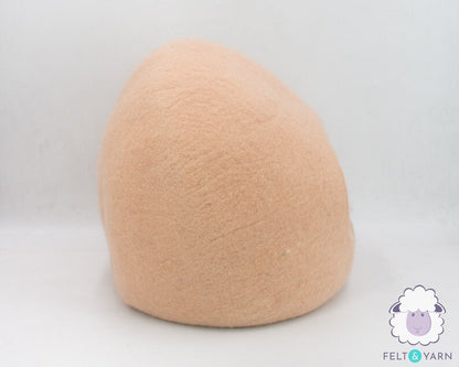Wool Felt Peach Color Cat Cave | Hand Felted Cat Bed | Gift for Cat Lovers | Wool Pet House | Cozy Cat Cocoon