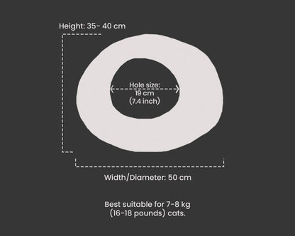 50cm Wool Felt Layer Cat Bed Cave, Handmade Wool Cat Cocoon House