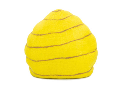 Wool Felt Bee Hive Cat Cave Bed | Handmade Pet Toy Ornaments | Pet Tunnel Felt Accessories | Cat House: Certified Fair Trade and Handmade