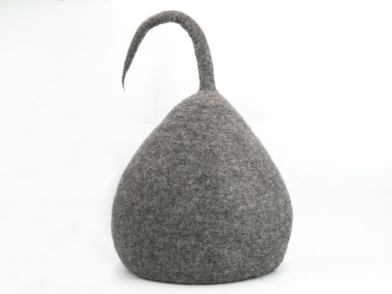 Neutral Cat Bed | Natural Cat Bed | Cat Cave | Felt Cat House | Cat Pod | Wool Cat Furniture | Soft Cat Bed | Large Cat Cave | Felt Cat Bed