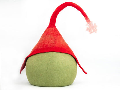 Gnome Cat Bed | Christmas Cat Bed | Holiday Cat Bed | Felt Cat Bed | Felted Cat Toys | Wool Cat Cave | Wool Kitten Bed | Felted Cat Cocoon
