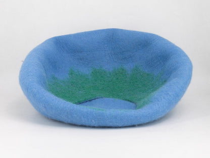 50cm Large Wool Felt Gradient Cat Bed House, Wool Handmade Cat Cave: Certified Fair Trade and 100% Handmade