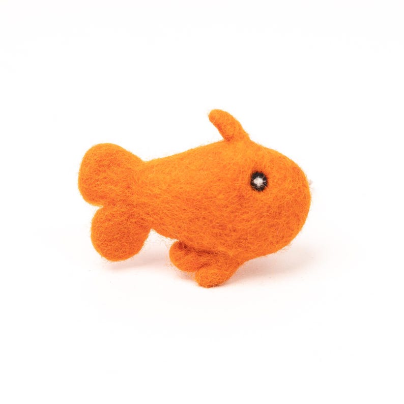Handcrafted Wool Felt Fish | Felted Wool Cat Toy | Natural Cat Toy | Pretend Play Toys | Educational Felt Toys