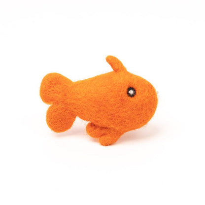 Handcrafted Wool Felt Fish | Felted Wool Cat Toy | Natural Cat Toy | Pretend Play Toys | Educational Felt Toys