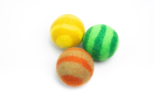 8cm Colorful Wool Felt Balls for Dogs | Felt Fetch Ball Toy | Ball Play Dog Toy | Chew Toys for Pets | Reward Toys for Dogs